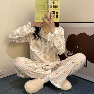 Женские длинные брюки с длинным рукавом, модные укороченные 2025, Новая Домашняя одежда, удобная Пижама - Product Image 6