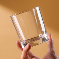 Échantillon gratuit accepter verres à gin personnalisés personnalisés tasse en verre à whisky lourd rond à l'ancienne