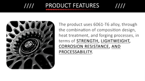 BJXL 1 pièce 5 bloc roue forgée 15 18 20 22 24 26 pouces Jante Beadlock 5x114.3 5x130 6x139.7 pour C8 C10 benz bmw roue de traînée - Product Image 6