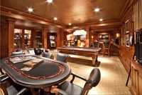 Table de poker Texas pour 8 joueurs, robuste, durable, moderne et luxueuse, avec pieds en acier inoxydable, design standard de casino, pour utilisation à domicile.