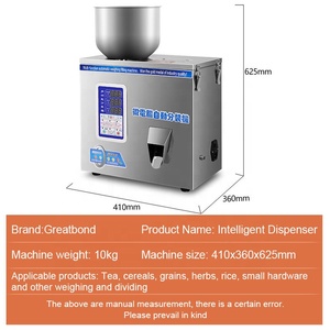 Machine de remplissage et de pesage semi-automatique de table compacte à bas prix pour sachets de 100g et 200g, pour grains, semences, noix, sucre, café, sel, thé et granulés - Product Image 2