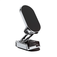 Support de téléphone magnétique puissant pour voiture, pliable, universel, en alliage de zinc, rotation à 360 degrés, support de navigation pour tableau de bord