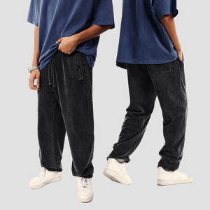 Custom Acid Washed Vintage Sunfade High Waist Sweatpants Loose Fit Streetwear Joggers with Pockets Heavy <b>Weight</b> Winter Seasons - Product Image 1