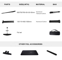 La Chine Fabricant Full 3K Carbon Fiber Hydrofoil Set Hydro Foil Board Surfing Windsurf Kitesurf Foilsurfing Foilsurf