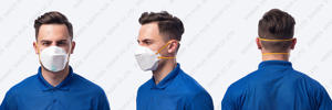 <span class=keywords><strong>Masque</strong></span> facial respirateur jetable confortable et pliable pour la protection contre la poussière à usage industriel - Product Image 3
