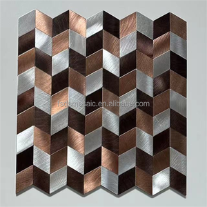 Azulejo de mosaico de aluminio autoadhesivo de diseño moderno de lujo para dormitorio, cocina, paredes interiores, trabajo de arte de parquet de habitación Real - Product Image 4