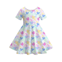 Précommande Ensemble Robe et Combinaison pour Filles, Motif Personnages d'été, en Soie de Lait, ODM pour Enfants