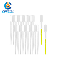 Pipette Pasteur jetable CORDIAL 0,5/1/2/3/5 ml pour usage en laboratoire