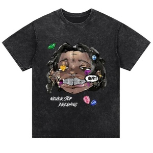 Camiseta de Diseñador de Moda al por Mayor para Hombre, Nuevo Estilo, Moderna, Holgada, Estampada, de Algodón, Informal, Deportiva - Product Image 3