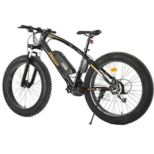 Bicicleta eléctrica con marco de acero al carbono, ebike de 21 velocidades y 26 pulgadas de ancho, barata, nuevo diseño