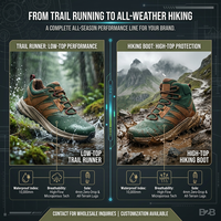 Fabricant de chaussures d'extérieur tout-terrain personnalisées à bout large, zéro dénivelé, respirantes, imperméables, flexibles, avec adhérence au sol, pour toutes les conditions météorologiques