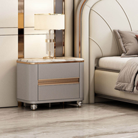 Ensemble de meubles de chambre à coucher de luxe moderne, lit king size, table de chevet, 5+ tiroirs, tête de lit éclairée, en bois, meubles pour la maison, hôtel