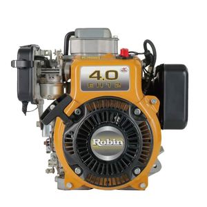 Moteur à essence monocylindre 4 temps refroidi par air Robin EH12 4HP avec démarrage au kick pour machine de terrassement et compactage - Product Image 1