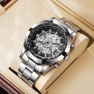 Reloj informal de negocios, reloj deportivo a la moda, relojes mecánicos para hombre, cronógrafo de acero inoxidable, reloj con puntero resistente al agua y cristal - Product Image 3