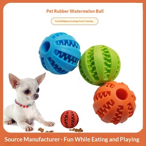 Evcil Hayvanlar İçin Kauçuk Karpuz Şeklinde Sızdıran Top, Köpek Bulmacası, Isırmaya Dayanıklı, Diş Gıcırdatma, Oyuncak Top, Köpek Ödül Maması İçin - Product Image 2