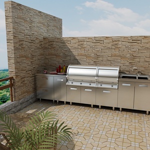 Küchen schrank Edelstahl Outdoor Garten Küche Set Küche BBQ Schränke - Product Image 6