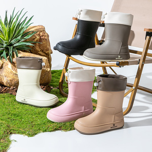 Bottes de pluie japonaises et coréennes en matériaux écologiques, élégantes et imperméables, avec poignets élastiques, adaptées aux enfants - Product Image 1