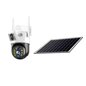 Verto V380 kép len 4MP pin năng lượng mặt trời Powered máy ảnh VCS09-W CCTV không dây Wifi IP PTZ không thấm nước Ống kính kép Mạng năng lượng mặt trời máy ảnh