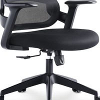 Chaise de bureau ergonomique JOHOOFURNITURE en gros pour le bureau à domicile, confortable, avec coussin épais et base robuste.