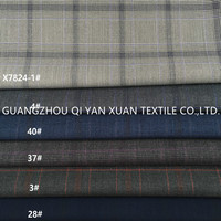 Nouveau fournisseur de tissu de manteau de costume à carreaux italiens en mélange de polyester et d'élasthanne pour hommes