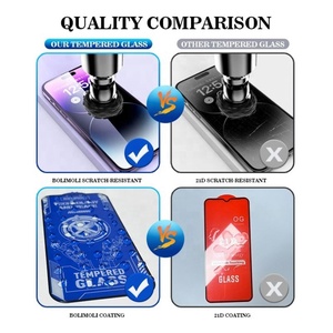 Protector de Pantalla de Vidrio Templado con Pegamento Completo de 0.33mm y 9h, <span class=keywords><strong>NUEVO</strong></span> 2024, Buen <span class=keywords><strong>Precio</strong></span>, TECNOLOGÍA BOLiMOLi y PAZ, para <span class=keywords><strong>iPhone</strong></span> 13, 14, 15 - Product Image 4