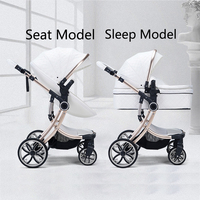Poussette de luxe 3 en 1 pour bébé, avec cadre personnalisable, Logo, sur mesure, livraison directe