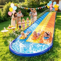 Toboggan aquatique gonflable en PVC pour enfants, tapis de jeu aquatique pour enfants, tapis de jeu aquatique extérieur pour pelouse, toboggan extra-long