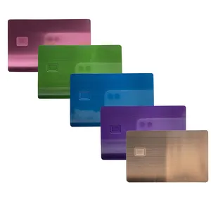 customized laser stainless steel brushed Nfc metal business card chip visa RFID blank metal credit card