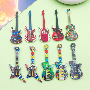 จี้กีตาร์อะคริลิคสีสันสดใสพิมพ์สองด้านสำหรับอุปกรณ์เครื่องประดับ DIY - Product Image 1