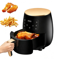 Friteuse à air compacte 6L avec panier antiadhésif compatible lave-vaisselle, repas rapides et faciles sans huile en quelques minutes, minuteur numérique avec rappel