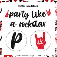 Dekorasi Pesta Rock and Roll, Spanduk Partai Seperti Rockstar untuk Perlengkapan Pesta Ulang Tahun Tema Musik Rock