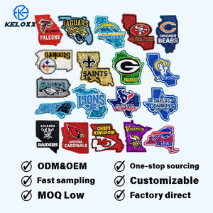 Parches Termoadhesivos con Lentejuelas Bordadas con el Tema de Equipos de la <span class=keywords><strong>NFL</strong></span>, Directo de Fábrica KUAIQIU, Hilo de Poliéster para Fanáticos del Rugby, Accesorios Deportivos - Product Image 1