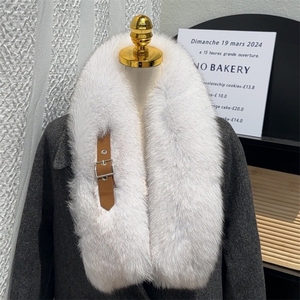 Real Fox Fur Scarf Shawls Soft Winter Collar Stole Plush Wraps for Women - Product Image 6