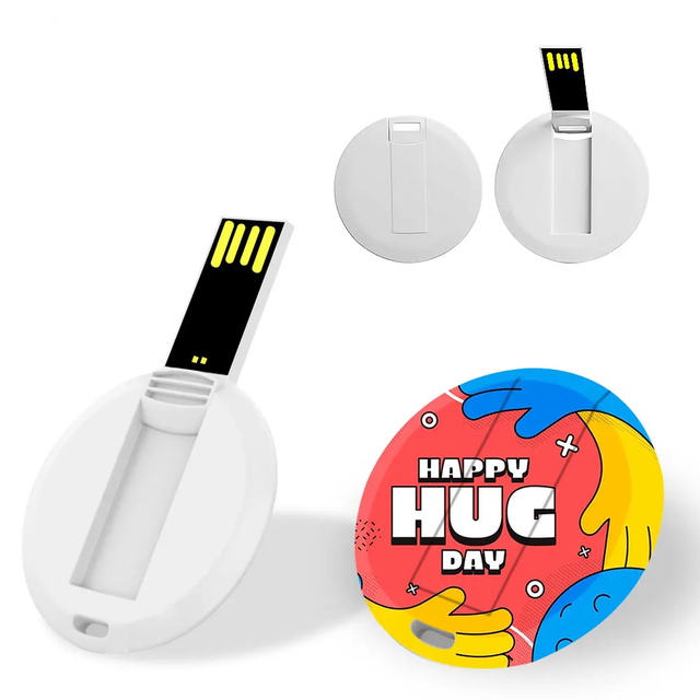 Custom Logo Card Shaped USB Flash Drive 8GB to 128GB Memory Stick with USB2.0 Retail Packaging & Promotion Gift