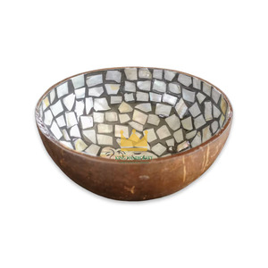 Bol de luxe en mosaïque de nacre et coquille de noix de coco, durable, peint à la main, pour salade et fruits, décoration d'intérieur, vente en gros - Product Image 4
