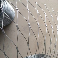 Maille de câble en acier inoxydable oxydé noir 316 pour cage d'animaux de zoo, filet tissé pour décoration architecturale et jardin CE