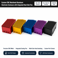 Boîtier de rail DIN en aluminium 6061 usiné CNC sur mesure OEM ODM avec anodisation multicolore et logo laser pour l'automatisation IoT