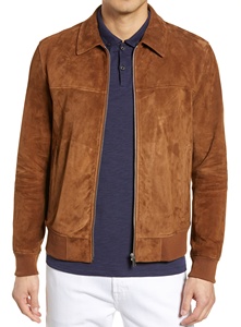 Veste en daim pour hommes, veste en cuir en daim/meilleure qualité - Product Image 2