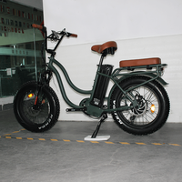 Vélo électrique à gros pneus 48V 750W 500W 15AH 20 pouces à cadre bas, batterie intégrée, vélo électrique pour femmes, cruiser