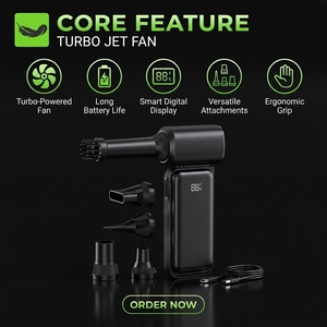 Soplador de Aire Eléctrico Inalámbrico y <span class=keywords><strong>Limpiador</strong></span> de Pantallas con Motor sin Escobillas y Batería de 2000 mAh para Teclado, <span class=keywords><strong>PC</strong></span>, Auto, Hogar y Uso en Exteriores - Product Image 1
