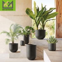Pots et jardinières en fibrociment durables de grande taille pour plantes et fleurs d'extérieur, prix d'usine