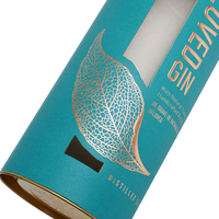 Boîte d'emballage de tube de papier cylindrique imprimée personnalisée boîte-cadeau ronde de luxe de bouteille de spiritueux de vin avec couvercle
