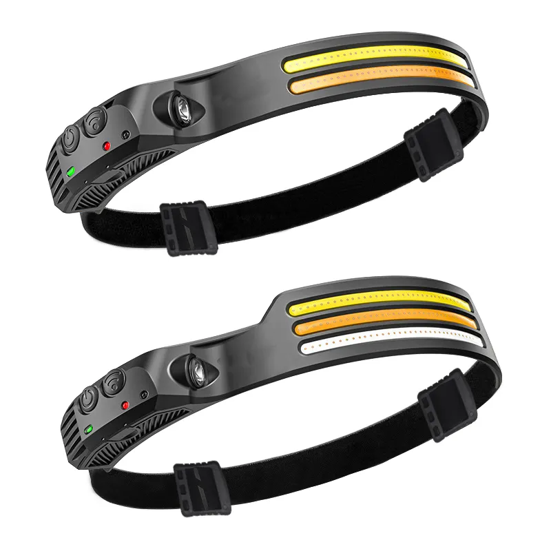 New Product COB LED Headlamp XPE+ COB Outdoor USB Camping Headlamp with Built-in Battery