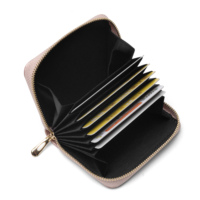 Dompet Kartu Akordion Kulit PU Premium Terbaru dengan Ritsleting, Banyak Slot Kartu, dan Kantong Koin