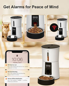 Modern 4L tahan air Dual-Power Timer baru otomatis WiFi Smart Pet Feeder dilepas plastik anjing & kucing mangkuk untuk penggunaan dalam ruangan - Product Image 3