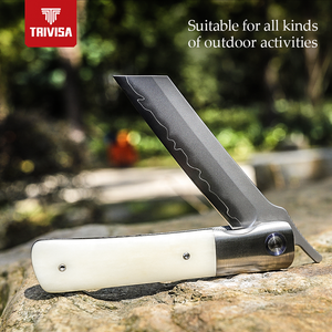 Cuchillo táctico japonés hecho a mano de titanio para cazar al aire libre, Camping, supervivencia, bolsillo plegable EDC - Product Image 4