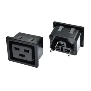 16amp tomada PDU preto incorporado 3 entrada jacks tomada de energia CA IEC320 C19 conector fêmea Tomada de mesa Industrial