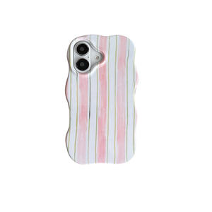 Funda retro a rayas con diseño de ondas para iPhone 16 Pro Max, compatible con fundas para iPhone 17, 15/14, funda dos en uno - Product Image 3