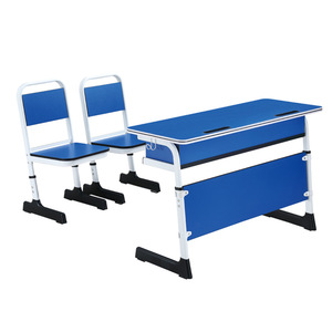 Escritorio y Sillas Escolares Masao Azules, Ajustables en Altura, para Uso en el Aula - Product Image 1