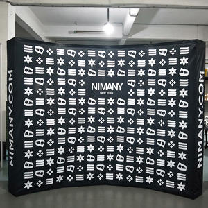 Rak Display dinding latar belakang 10 kaki, spanduk Display Pop up aluminium kain kustom 20 kaki Pop up - Product Image 1